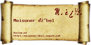 Meissner Ábel névjegykártya